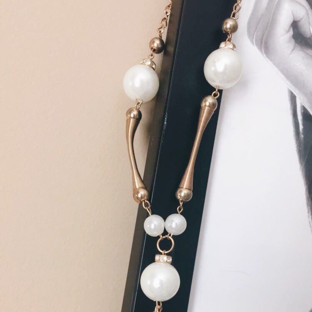 Gold Pearl Necklace